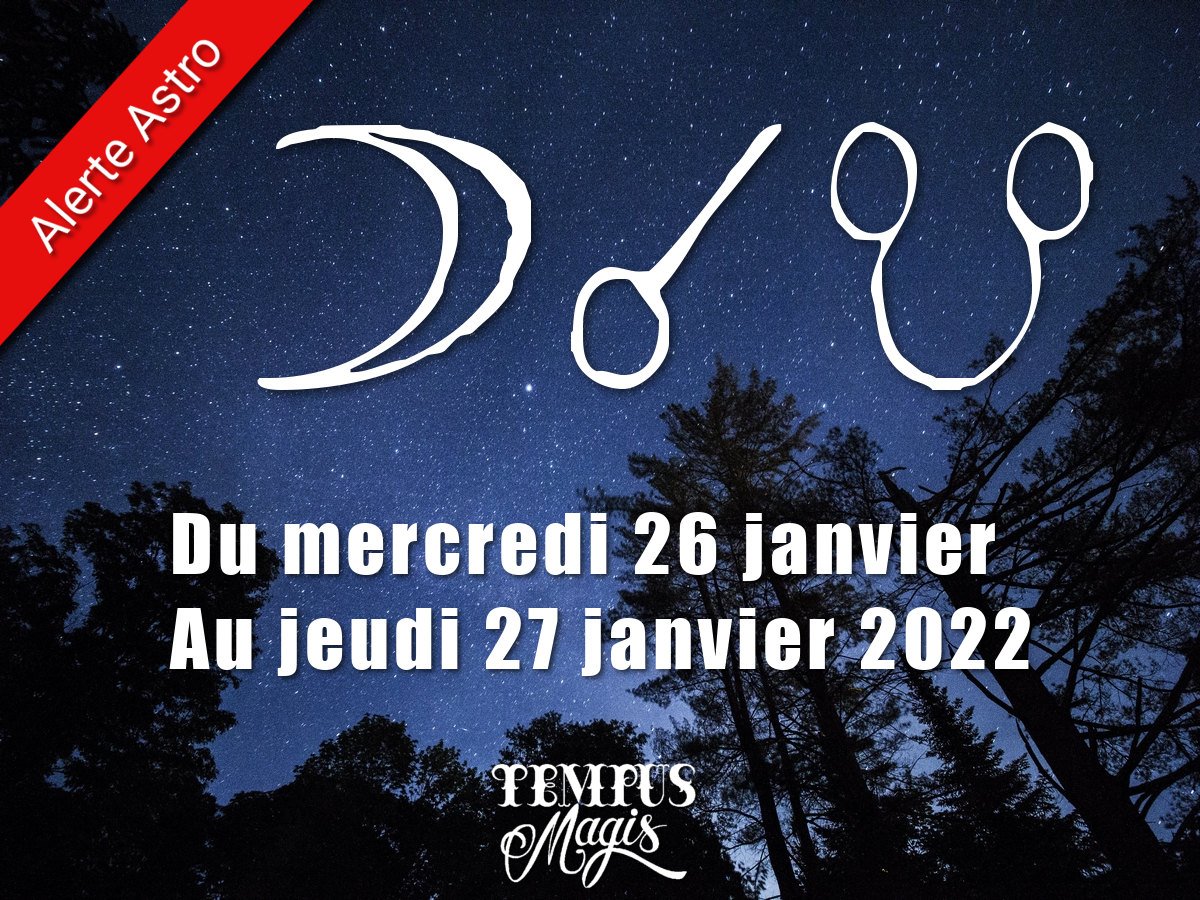 Conjonction Lune / Noeud lunaire Sud janvier 2022