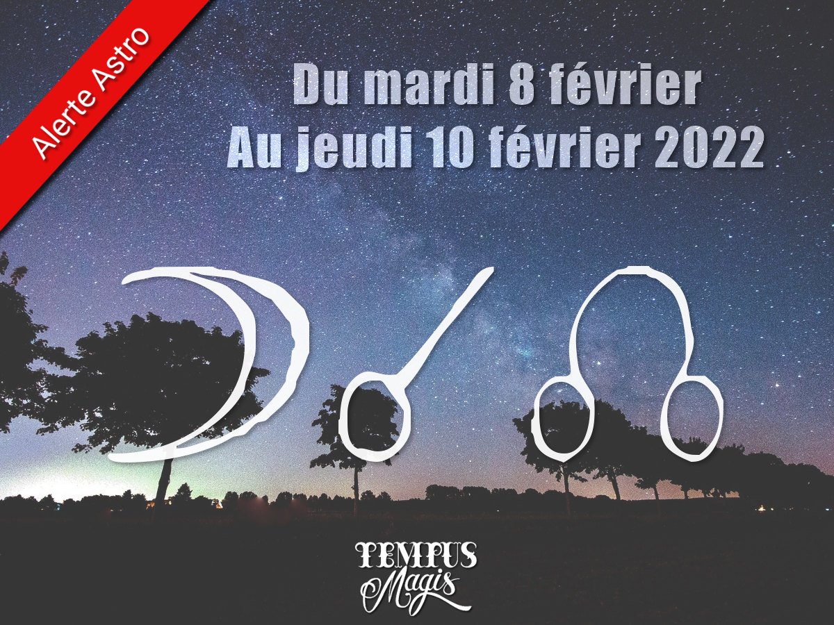 Conjonction Lune / Noeud lunaire Nord février 2022