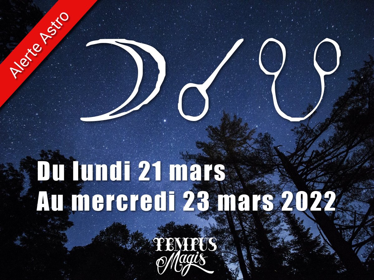 Conjonction Lune / Noeud lunaire Sud mars 2022