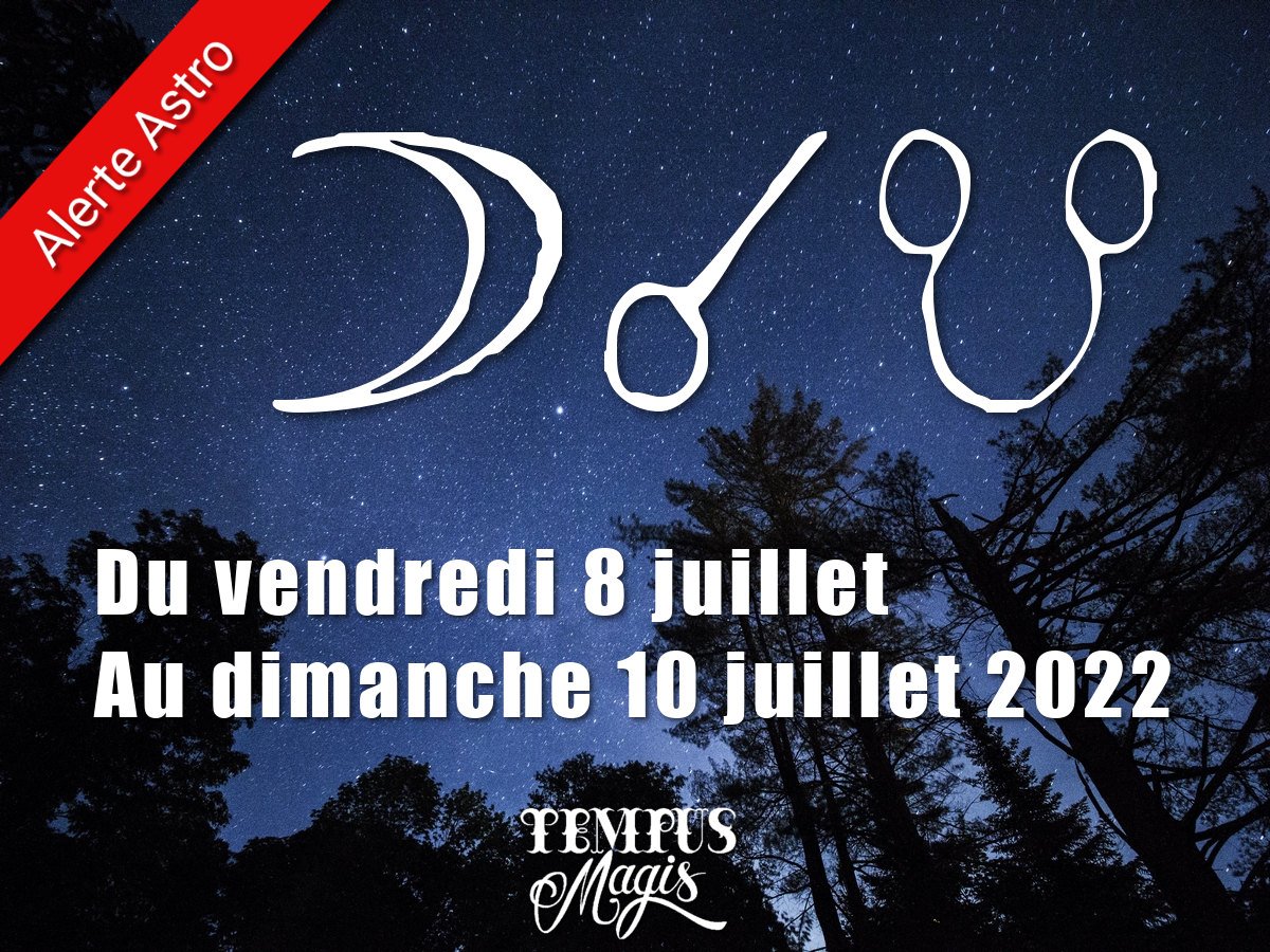 Conjonction Lune / Noeud lunaire Sud juillet 2022