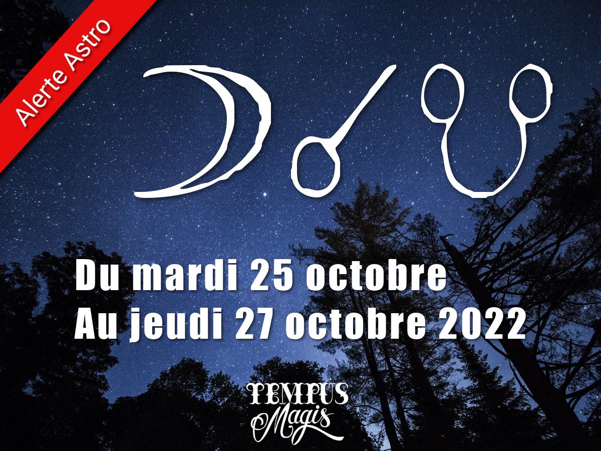 Conjonction Lune / Noeud lunaire Sud octobre 2022