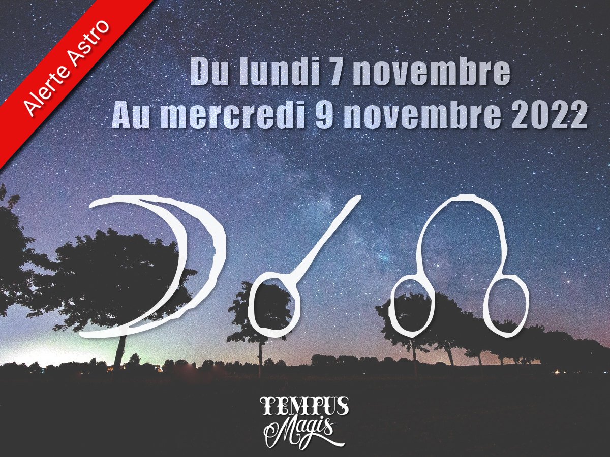 Conjonction Lune / Noeud lunaire Nord novembre 2022