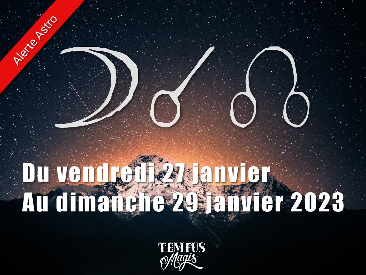 Conjonction Lune / Noeud lunaire Nord janvier 2023