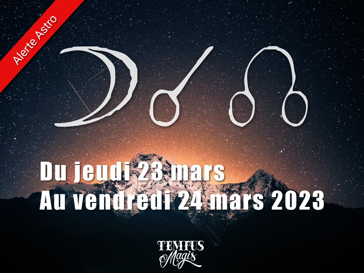 Conjonction Lune / Noeud lunaire Nord mars 2023