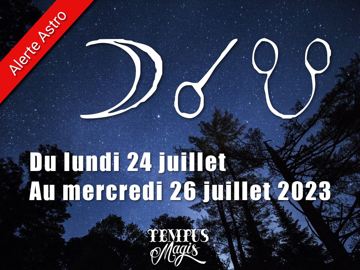 Conjonction Lune / Noeud lunaire Sud juillet 2023