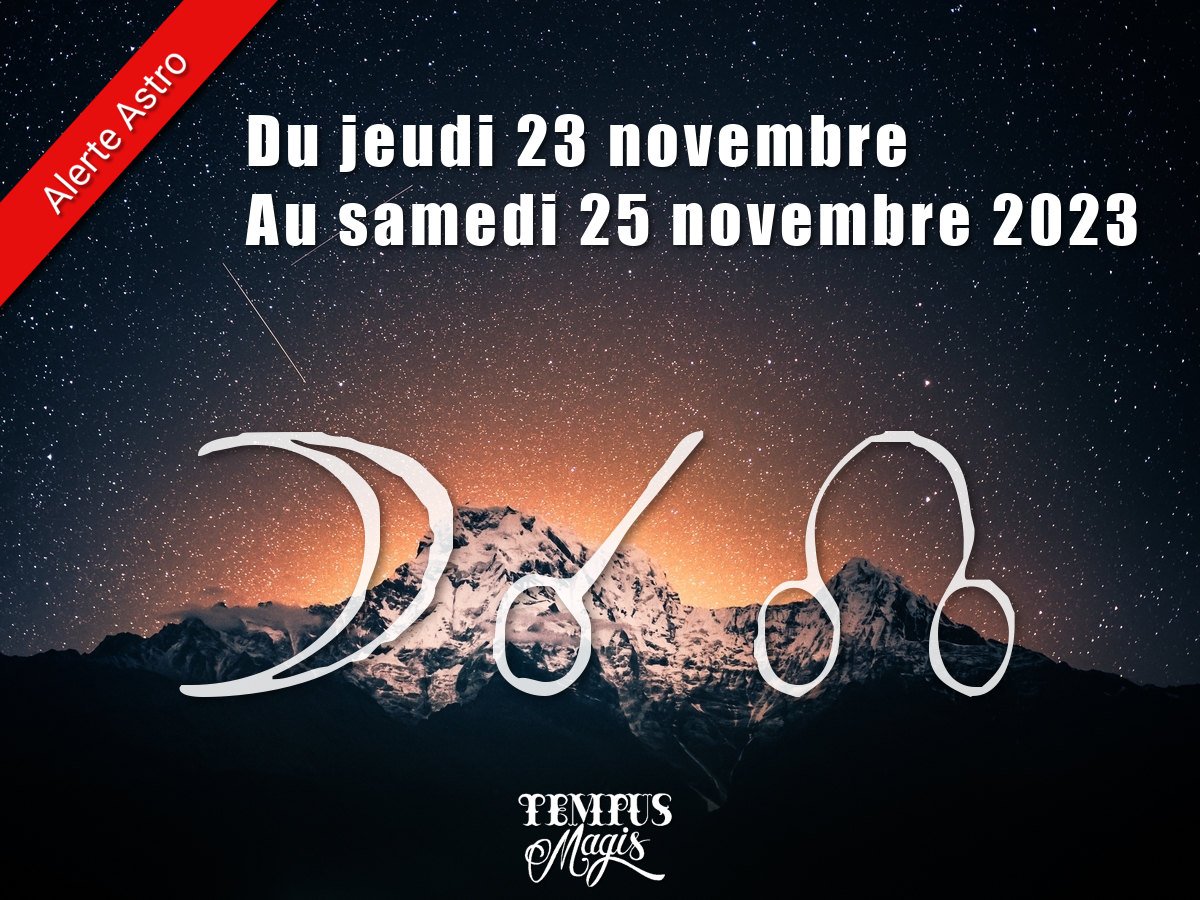 Conjonction Lune / Noeud lunaire Nord novembre 2023