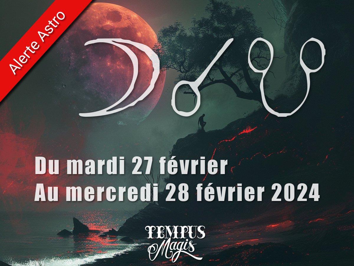 Conjonction Lune / Noeud lunaire Sud février 2024