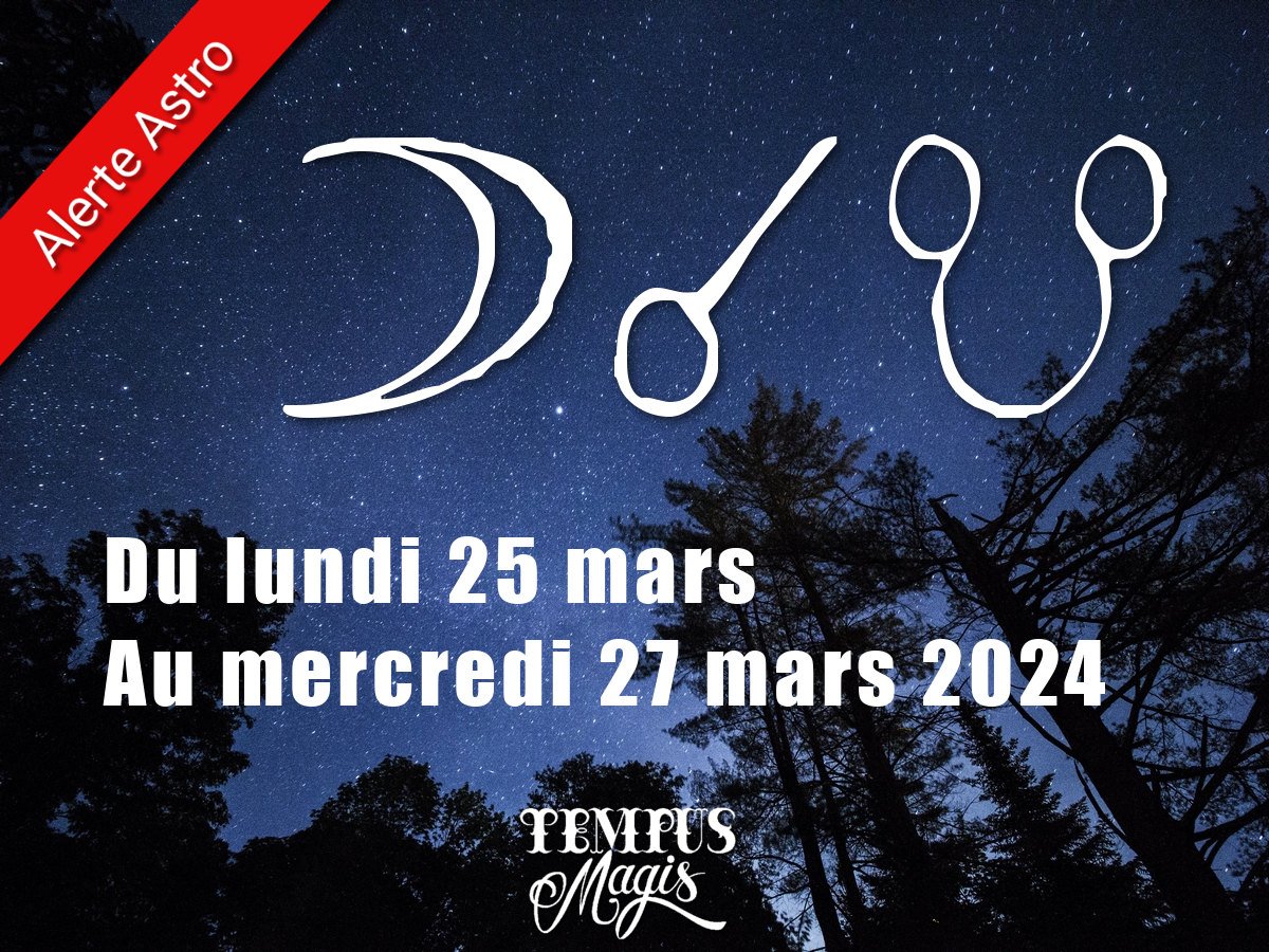 Conjonction Lune / Noeud lunaire Sud mars 2024