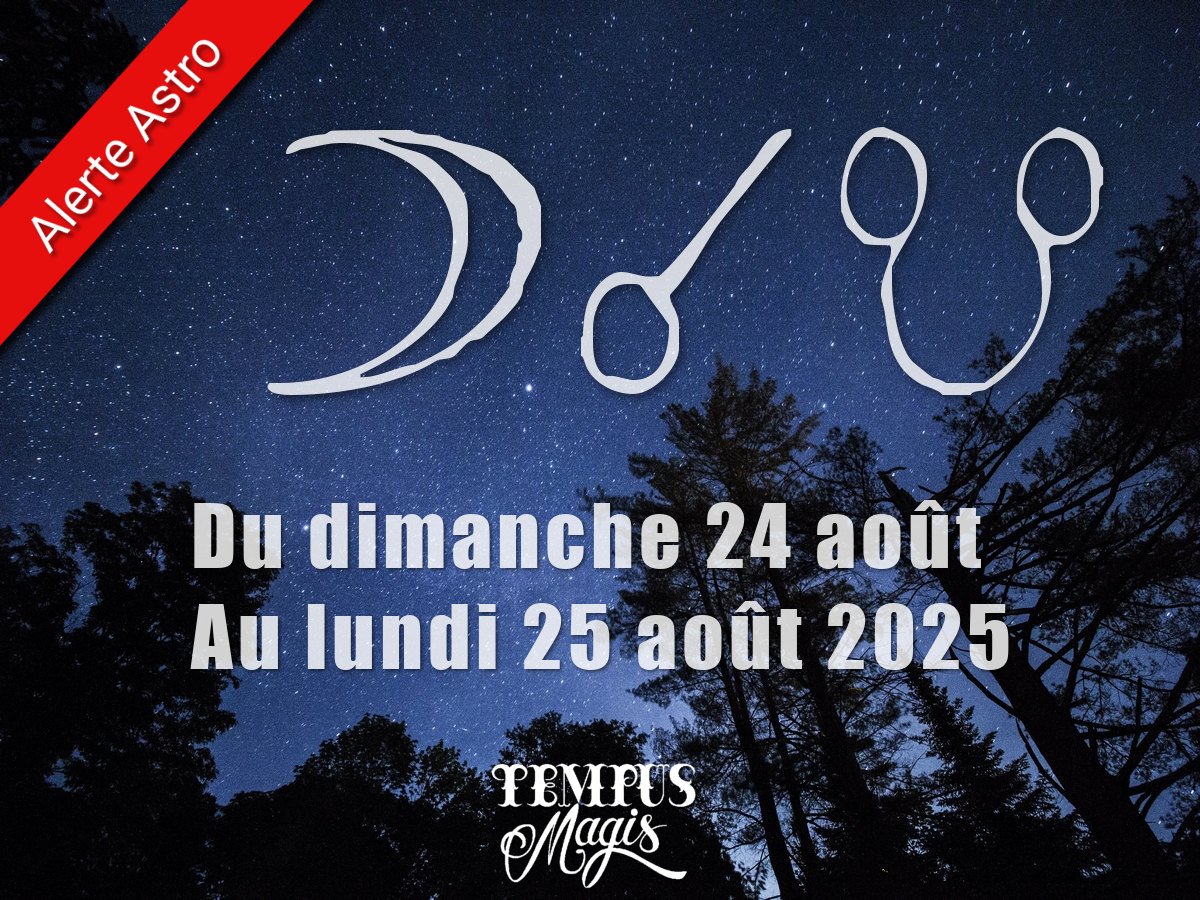 Conjonction Lune / Noeud lunaire Sud (24/08/2025)