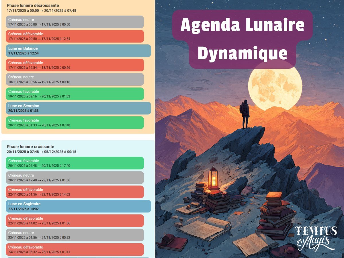 Agenda lunaire Tempus Magis