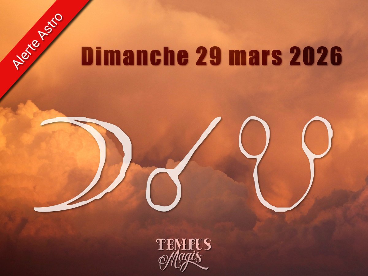 Conjonction Lune / Noeud lunaire Sud Dimanche 29/03/2026