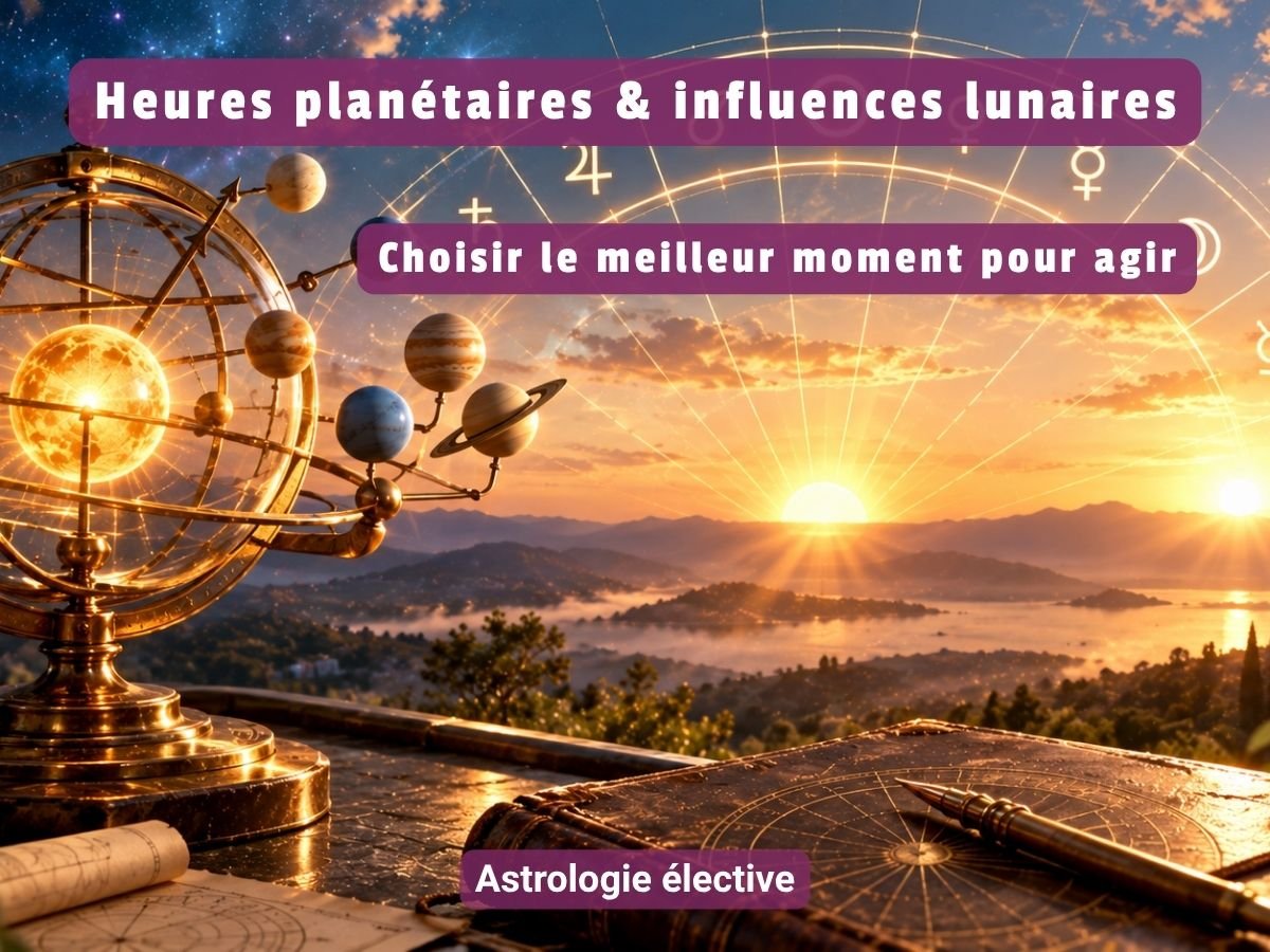 Heures planétaires et phases de la Lune