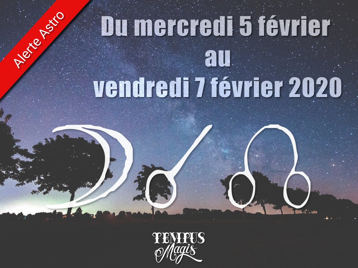 Conjonction Lune / Noeud lunaire Nord février 2020