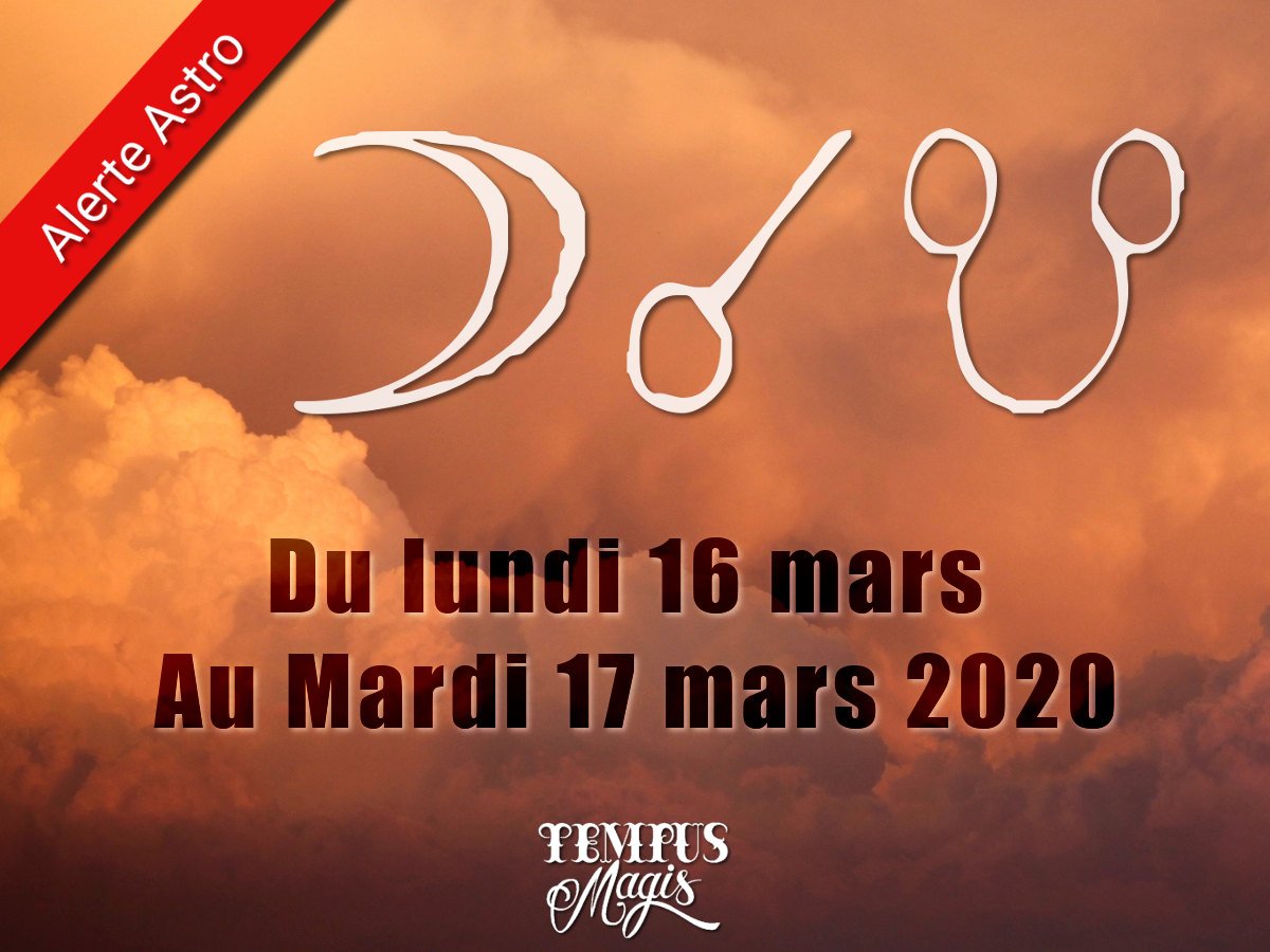 Conjonction Lune / Noeud lunaire Sud mars 2020