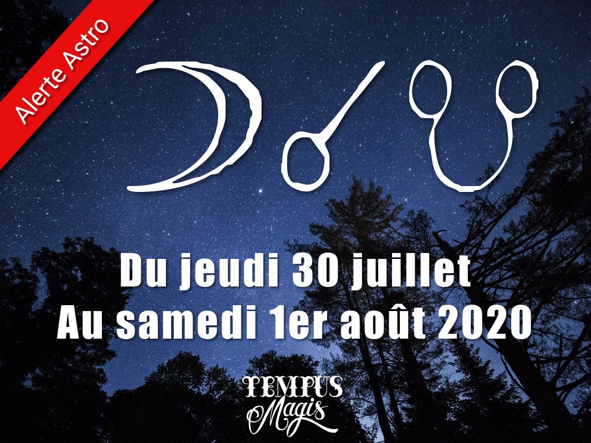 Conjonction Lune / Noeud lunaire Sud juillet 2020