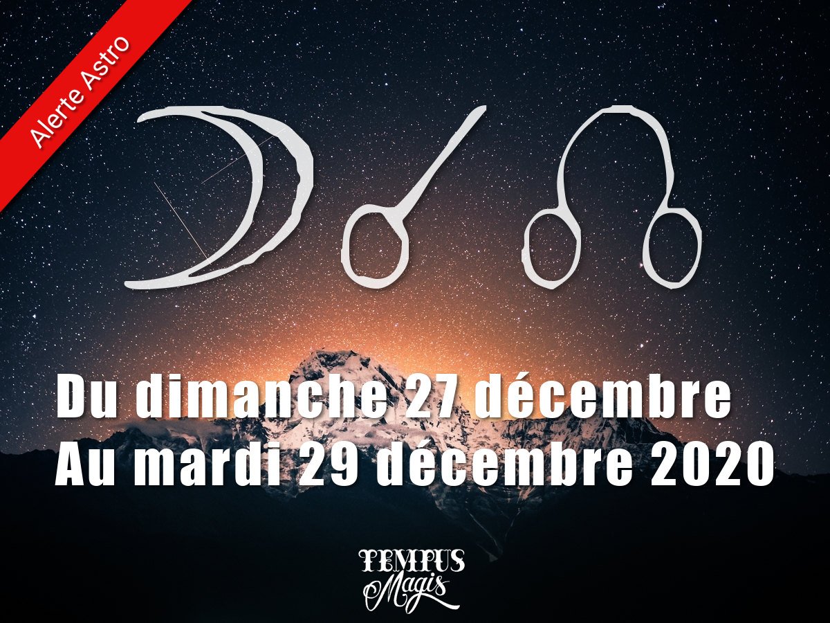 Conjonction Lune / Noeud lunaire Nord décembre 2020