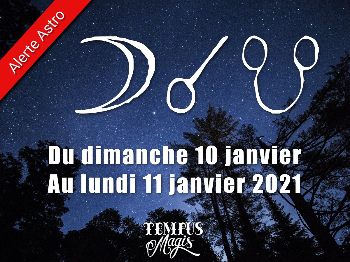 Conjonction Lune / Noeud lunaire Sud janvier 2021