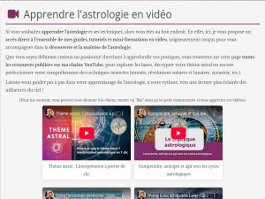 Apprendre l'astrologie en vidéo (30/05/2025)