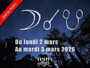 Conjonction Lune / Noeud lunaire Sud - mardi 3 mars 2026