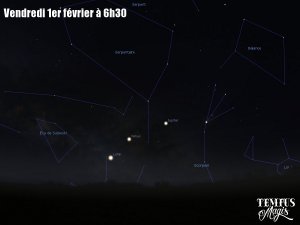 Observation Lune - Vénus - Jupiter (1/02/2019)